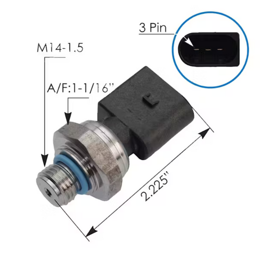 Detroit Diesel DD13- DD15 A0081534828 Fuel Pressure Sensor